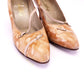 1950s Marbled Leather Stiletto Pumps by Hutchings UK 5.5