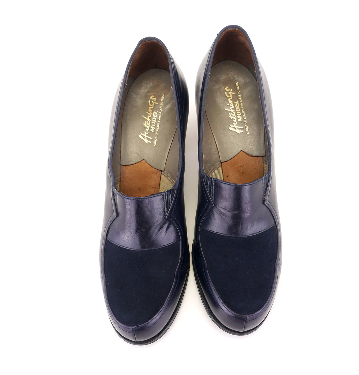 1950s Navy Welted Loafers by Hutchings UK 6.5