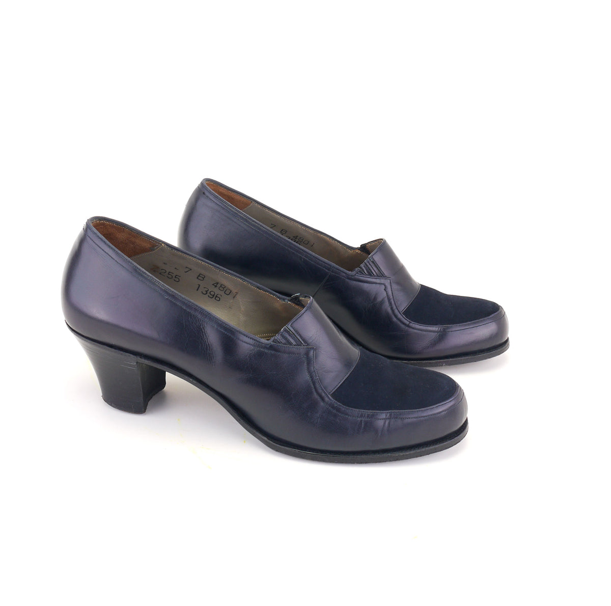 1950s Navy Welted Loafers by Hutchings UK 6.5