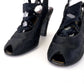 1940s I Miller Satin Laced Leg Slingbacks UK 5