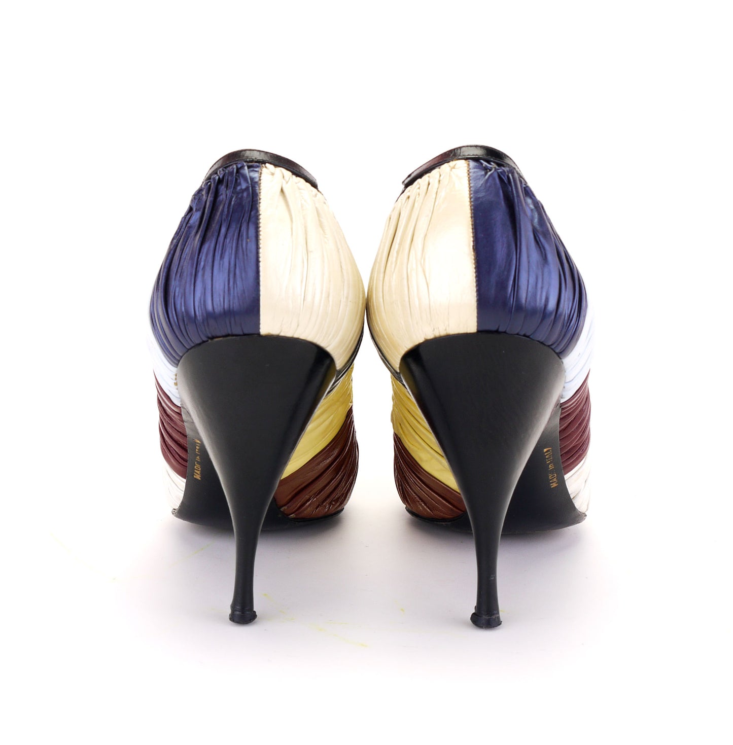 1960s Italian Multicoloured Stiletto Heels UK 5