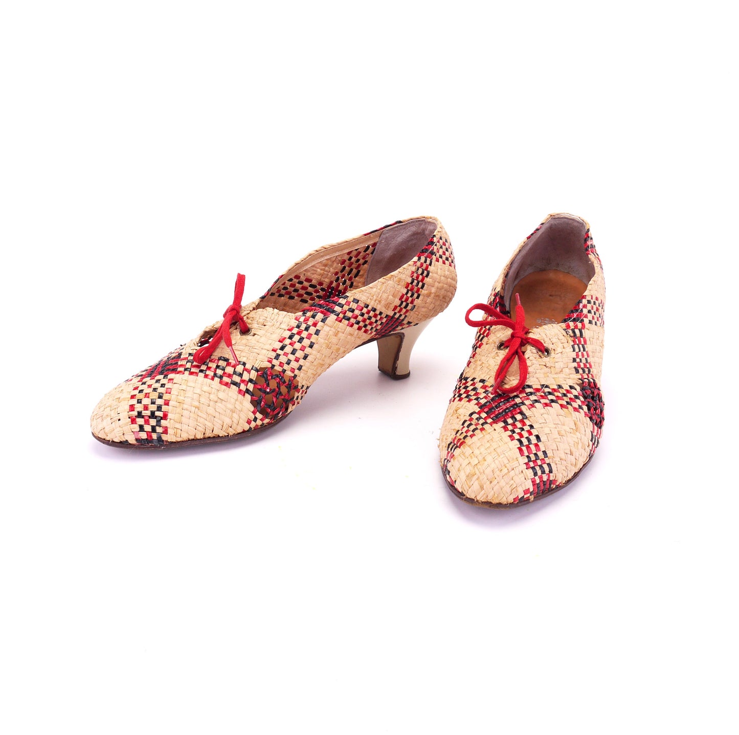 1950s Italian Raffia Shoes by Iva Paoli UK 7