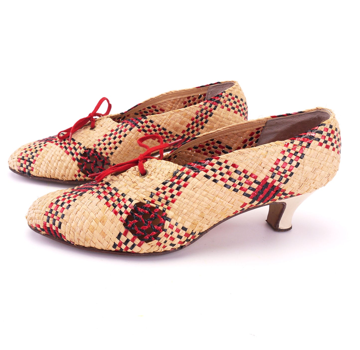 1950s Italian Raffia Shoes by Iva Paoli UK 7