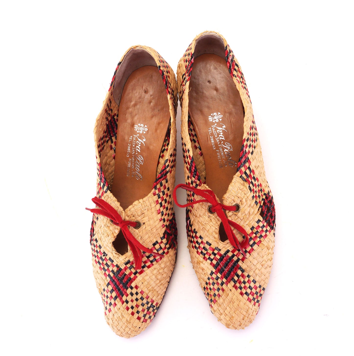 1950s Italian Raffia Shoes by Iva Paoli UK 7
