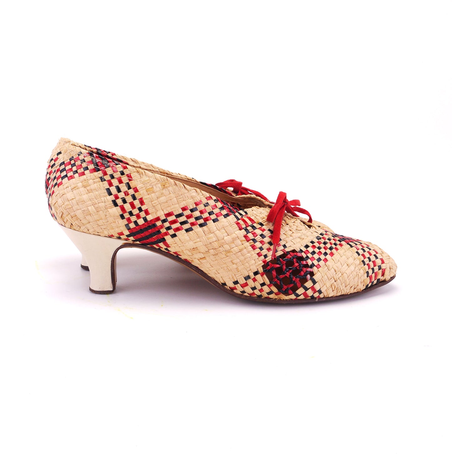 1950s Italian Raffia Shoes by Iva Paoli UK 7