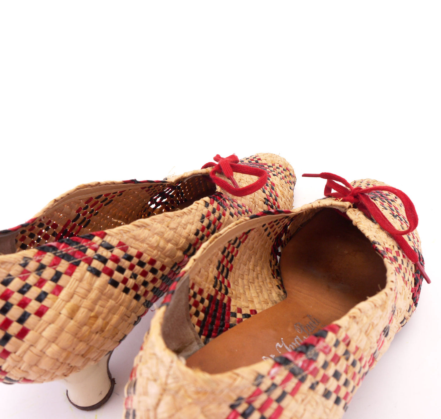 1950s Italian Raffia Shoes by Iva Paoli UK 7