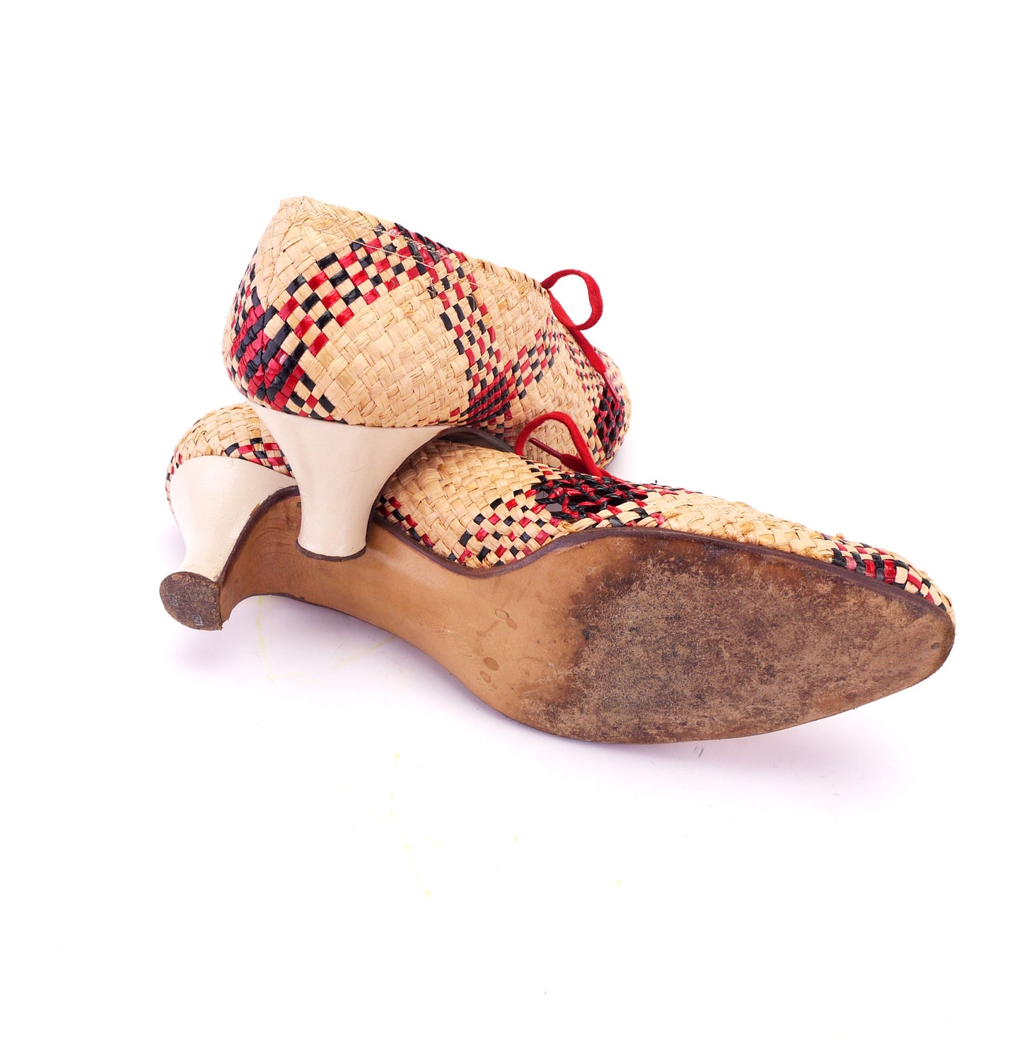 1950s Italian Raffia Shoes by Iva Paoli UK 7