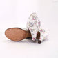 1950s Flower Printed Leather Sandals by Jenners UK 5
