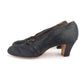 1940s CC41 UNWORN Black Satin Pumps by Joanny UK 6