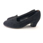 1950s Black Suede Chaussures Joe Pumps UK 4 Wide