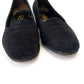1950s Black Suede Chaussures Joe Pumps UK 4 Wide