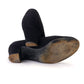 1950s Black Suede Chaussures Joe Pumps UK 4 Wide