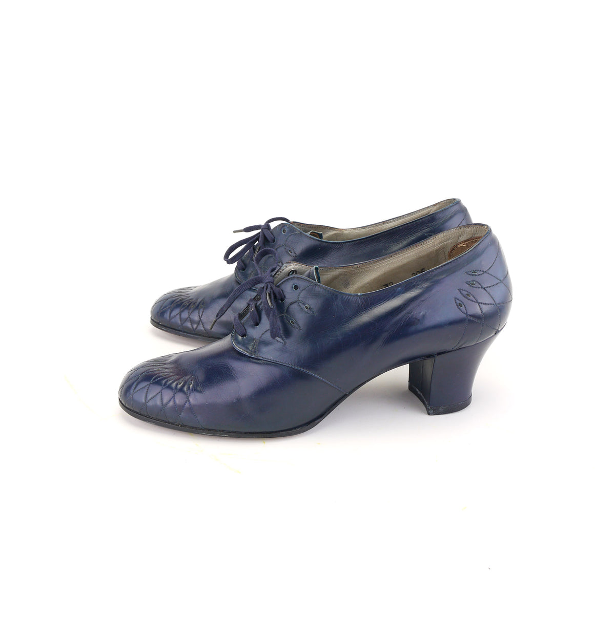 1930s Deadstock Navy Derbies by A Jones UK 3