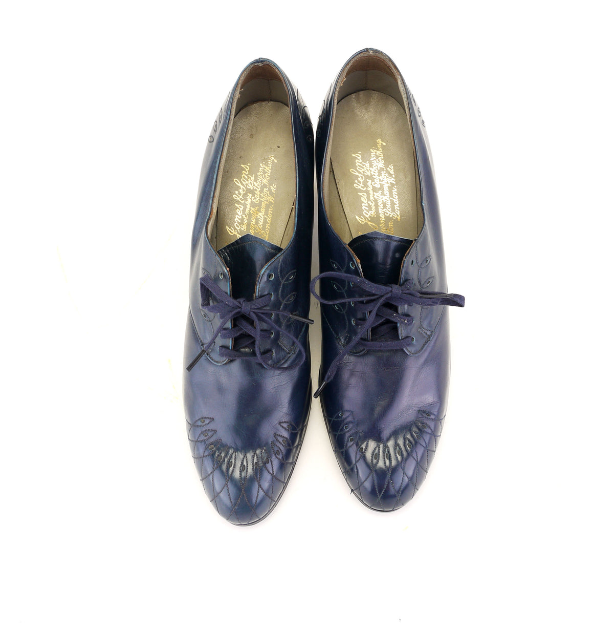 1930s Deadstock Navy Derbies by A Jones UK 3