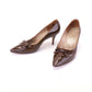1960s Brown Patent Stiletto Pumps by Turner UK 6