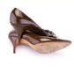 1960s Brown Patent Stiletto Pumps by Turner UK 6
