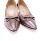 Unworn 1960s Metallic Taupe Stiletto Pumps UK 6