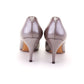 Unworn 1960s Metallic Taupe Stiletto Pumps UK 6