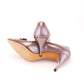 Unworn 1960s Metallic Taupe Stiletto Pumps UK 6