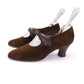1930s Brown Suede Mary Janes by K Shoes UK 4.5