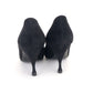 1960s Black Suede & Satin Stilettos for Kendal Milne UK 4.5