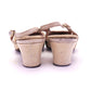 1950s Beige Needlepoint Floral Slippers by Leroux UK 6.5