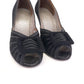 1950s Black Braided Peep Toe Pumps by Les Jumelles UK 5