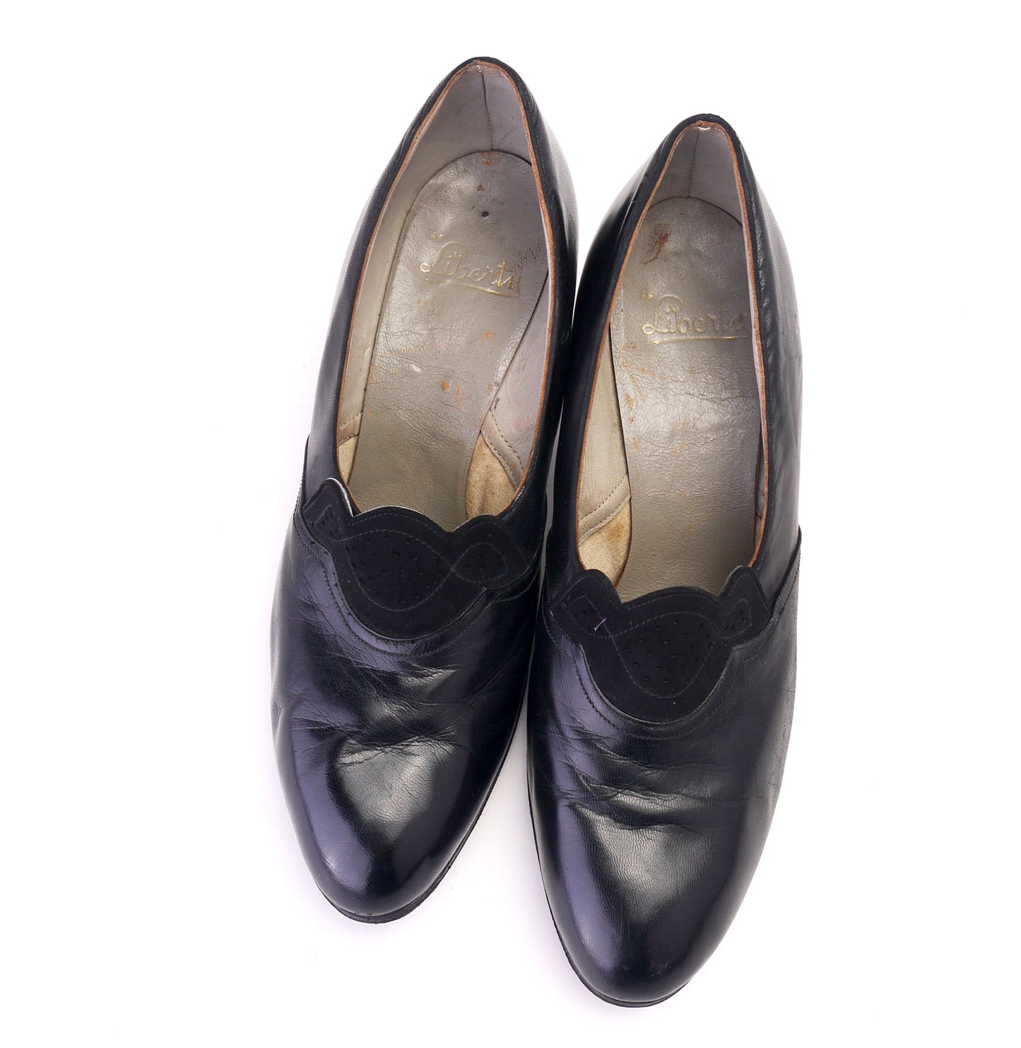 1940s Black Tab Pumps by Liberty UK 4.5