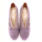 1950s Grey Suede & Lace Pumps by Lily UK 5.5