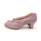 1950s Grey Suede & Lace Pumps by Lily UK 5.5