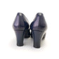 1930s Swiss Navy Blue Pumps with Cutouts UK 7