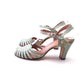 30s / 50s London Shoe Co Aqua Sandals UK 5