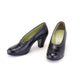 Lotus Early 1940s Black Brogued Pumps UK 4.5