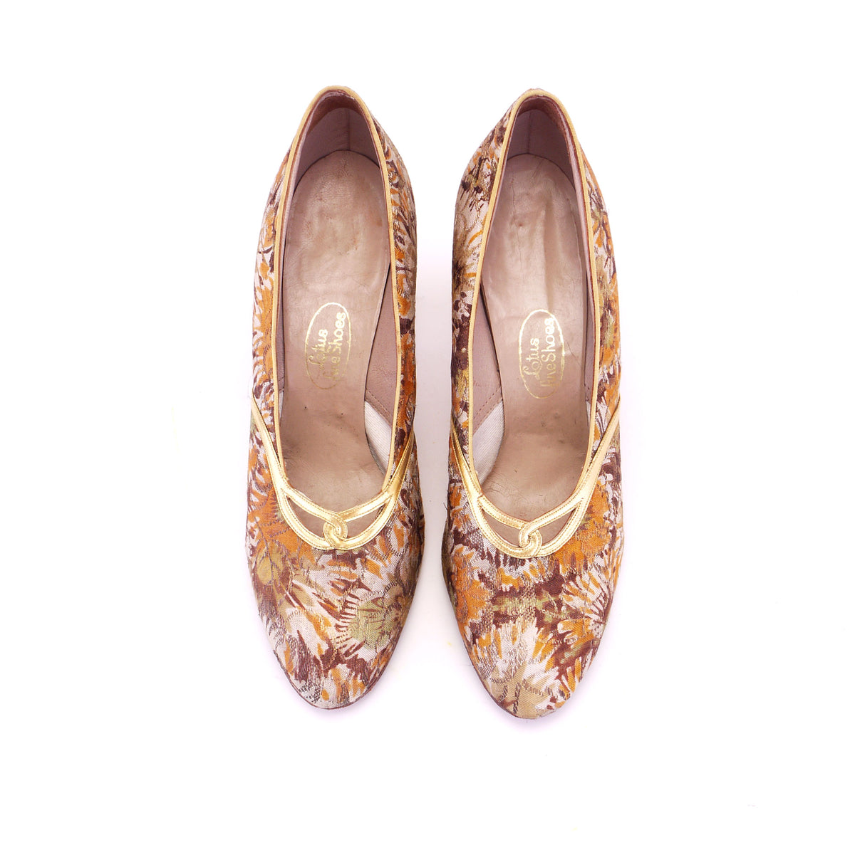1930s Autumnal Brocade Pumps by Lotus UK 5.5