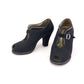 Chunky 1940s Black Platform Peep Toes by Lotus UK 4