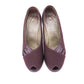 Lotus 1940s Brown Gabardine Platform Pumps UK 5