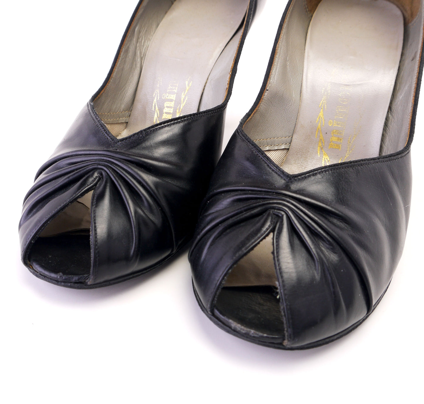 1950s Lotus Caribbean Peep Toe Pumps UK 3