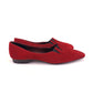 1960s Deadstock Dark Red Suede Flats by Lotus UK 5.5
