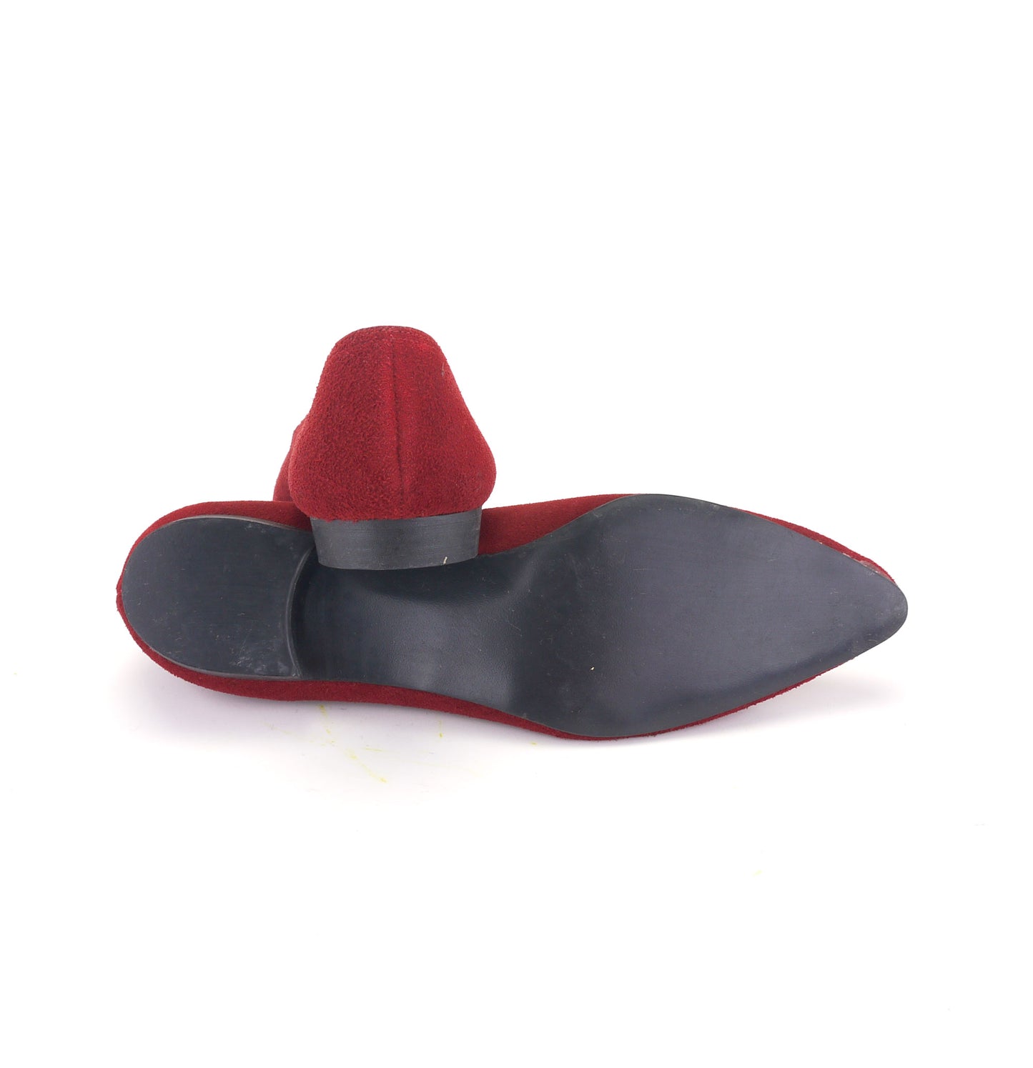 1960s Deadstock Dark Red Suede Flats by Lotus UK 5.5