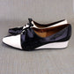 Total MOD Black & White 60s Wedge Shoes UK 7