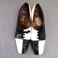 Total MOD Black & White 60s Wedge Shoes UK 7