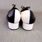 Total MOD Black & White 60s Wedge Shoes UK 7