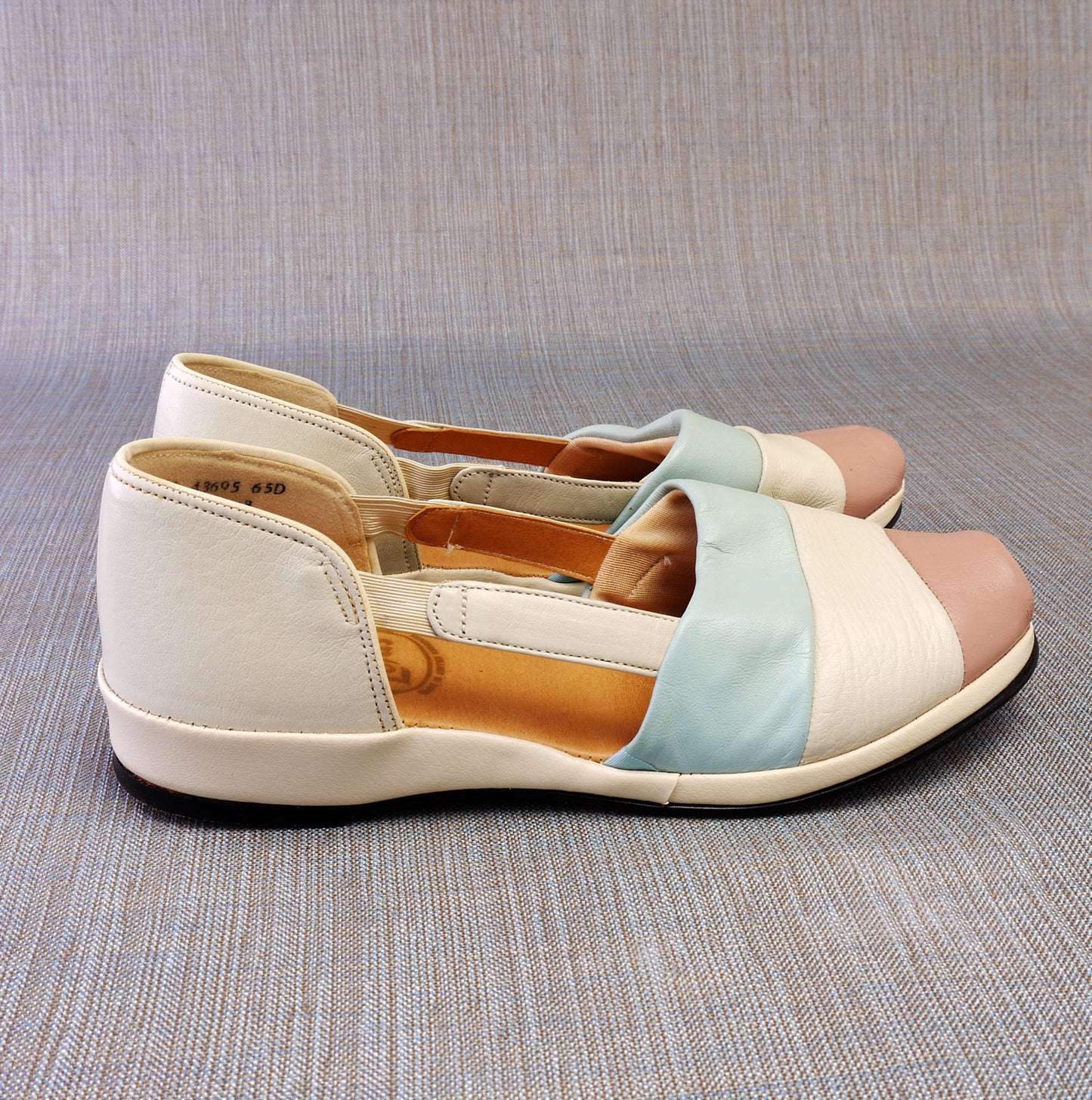 50s Style Neapolitan Stripe Summer Wedges UK 5