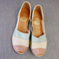 50s Style Neapolitan Stripe Summer Wedges UK 5