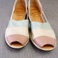 50s Style Neapolitan Stripe Summer Wedges UK 5