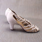 White 1950s Nubuck Sandals by Lotus UK 3.5