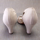 White 1950s Nubuck Sandals by Lotus UK 3.5