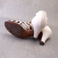 White 1950s Nubuck Sandals by Lotus UK 3.5