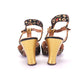 1930s Printed Satin Evening Sandals by Lilley & Skinner UK 3