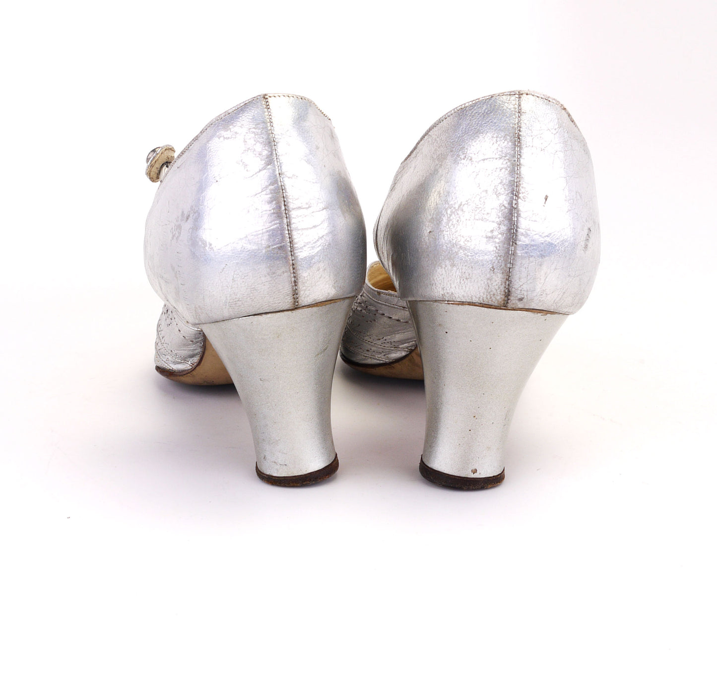 1930s Silver Dance Shoes by Lilley & Skinner UK 7.5